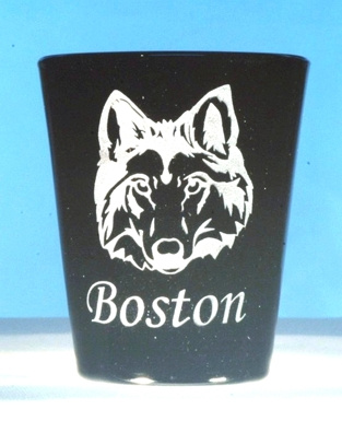 Wolf Shot Glasses personalized with Name